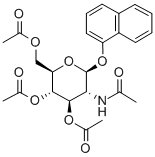 Structure of (1-NAPHTHYL) 2-ACETAMIDO-3,4,6-TRI-O-ACETYL-2-DEOXY-BETA-D-GLUCOPYRANOSIDE