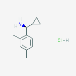 Structure of (S)-cyclopropyl-(2,4-dimethylphenyl)methanamine,hydrochloride