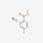 Structure of Benzoic acid, 2-cyano-4-methyl-, methyl ester