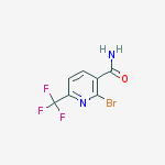 Structure of 2-bromo-6-(trifluoromethyl)pyridine-3-carboxamide