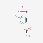 Structure of 2-(3-methyl-4-(trifluoromethyl)phenyl)acetic acid