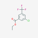 Ethyl 3-chloro-5-(trifluoromethyl)benzoate结构式