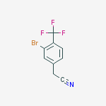 Structure of 2-[3-bromo-4-(trifluoromethyl)phenyl]acetonitrile