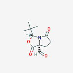 3-(1,1-二甲基乙基)二氢-1,5-二氧-(3R,7AR)-1H,3H-吡咯[1,2-C]噁唑-7A(5H)-甲醛结构式