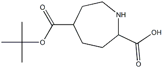 Structure of 5-(tert-butoxycarbonyl)azepane-2-carboxylic acid