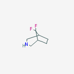 8,8-Difluoro-3-azabicyclo[3.2.1]octane结构式