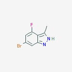 Structure of 6-Bromo-4-fluoro-3-methyl-1H-indazole