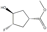 Structure of (1S,3S,4S)-Methyl 3-fluoro-4-hydroxycyclopentanecarboxylate