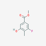 Methyl 3-fluoro-5-hydroxy-4-methylbenzoate结构式