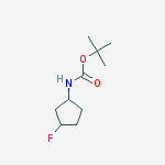 Structure of tert-Butyl (3-fluorocyclopentyl)carbamate