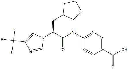 Structure of (S)-6-(3-Cyclopentyl-2-(4-(trifluoroMethyl)-1H-iMidazol- 1-yl)propanaMido)nicotinic Acid
