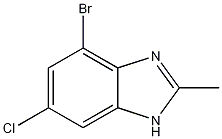 Structure of 4-Bromo-6-chloro-2-methylbenzoimidazole