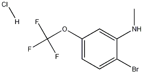 Structure of 2-Bromo-N-methyl-5-(trifluoromethoxy)aniline, HCl