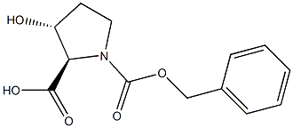 Structure of (2R,3R)-3-hydroxy-1,2-Pyrrolidinedicarboxylic acid, 1-(phenylMethyl) ester