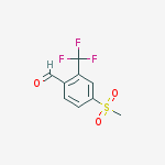 4-(METHYLSULPHONYL)-2-(TRIFLUOROMETHYL)BENZALDEHYDE结构式