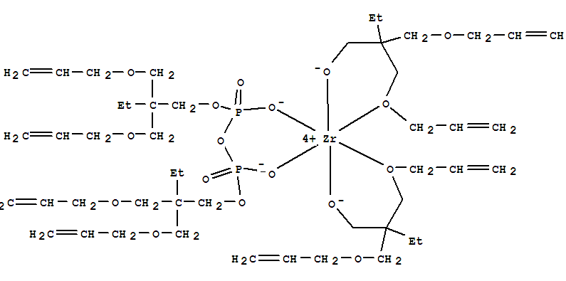 Structure of Zirconium, P,P-bis2,2-bis(2-propenyloxy)methylbutyl diphosphato(2-)-.kappa.O,.kappa.Obis2-(2-propenyloxy-.kappa.O)methyl-2-(2-propenyloxy)methyl-1-butanolato-.kappa.O-