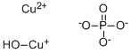 Structure of dicopper hydroxide phosphate
