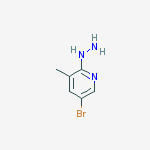 Structure of 5-Bromo-2-hydrazinyl-3-methylpyridine