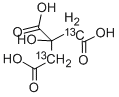 Structure of CITRIC-2,4-13C2 ACID