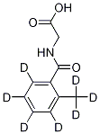 N-(2-Methyl-d3-benzoyl-d4)glycine结构式