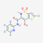 Structure of 6-chloro-4-hydroxy-2-methyl-1,1-dioxo-N-(3,4,5,6-tetradeuteriopyridin-2-yl)thieno[2,3-e]thiazine-3-carboxamide