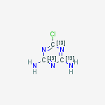 Structure of Desethyl-desisopropyl Atrazine-13C3