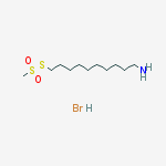 Structure of 10-AMINODECYLMETHANETHIOSULFONATE, HYDROBROMIDE