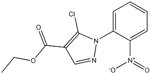 Structure of ethyl 5-chloro-1-(2-nitrophenyl)-1H-pyrazole-4-carboxylate