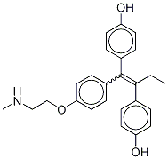 (E/Z)-4,4’-Dihydroxy-N-desmethyl Tamoxifen结构式