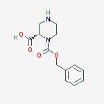 Structure of (2S)-1-phenylmethoxycarbonylpiperazine-2-carboxylic acid