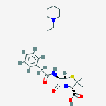 Structure of Benzylpenicilline-D7 N-ethylpiperidiniuM saltPenicillin G-D7 salt