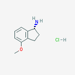 Structure of (1R)-4-methoxy-2,3-dihydro-1H-inden-1-amine,hydrochloride
