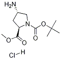 (2R,4S)-4-氨基-1-(叔丁氧羰基)吡咯烷-2-羧酸甲酯盐酸盐结构式
