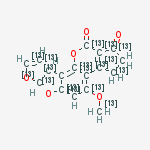 Structure of Aflatoxin B1-13C17 solution
