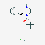 Structure of (S)-1-N-BOC-2-BENZYL-PIPERAZINE-HCL