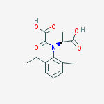Structure of (2S)-2-(2-ethyl-6-methyl-N-oxaloanilino)propanoic acid