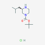 Structure of (S)-tert-Butyl 3-isobutylpiperazine-1-carboxylate hydrochloride