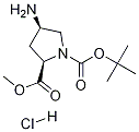 Structure of (2R,4R)-4-AMINO-1-BOC-PYRROLIDINE-2-CARBOXYLIC ACID METHYL ESTER-HCL, 97%