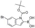 Structure of 1-BOC-6-Bromo-indole-2-boronic acid