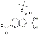 Structure of (1-(tert-Butoxycarbonyl)-5-(methoxycarbonyl)-1H-indol-2-yl)boronic acid