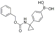 Structure of (4-(1-(((Benzyloxy)carbonyl)amino)cyclopropyl)phenyl)boronic acid