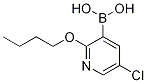 2-butoxy-5-chloropyridin-3-ylboronic acid结构式