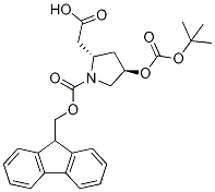 Structure of Fmoc-L-beta-Homohydroxyproline(OtBu)