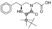 Structure of (2S)-N-(2-Boc-amino-3-phenyl-d5-propyl) Boc-glycine
