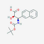 Structure of (2R,3R)-3-((tert-Butoxycarbonyl)amino)-2-hydroxy-3-(naphthalen-2-yl)propanoic acid