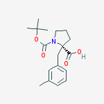 Structure of BOC-(S)-ALPHA-(3-METHYLBENZYL)-PROLINE