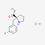Structure of 2-[(3-fluorophenyl)methyl]-D-Proline hydrochloride