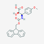 (2R,3R)-3-((((9H-Fluoren-9-yl)methoxy)carbonyl)amino)-2-hydroxy-3-(4-methoxyphenyl)propanoic acid结构式