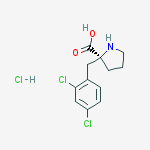 (S)-ALPHA-(2,4-DICHLOROBENZYL)-PROLINE-HCL结构式