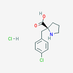 (2S)-2-[(4-chlorophenyl)methyl]pyrrolidine-2-carboxylic acid,hydrochloride结构式